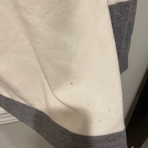 French Connection White Cream Grey Two Tone Cowl Neck Long Sleeve Sweater - Picture 8 of 8